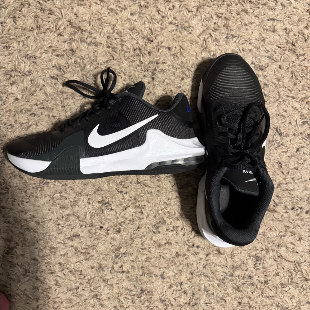 Nike Men’s Air Max Impact Black and White Athletic Shoes